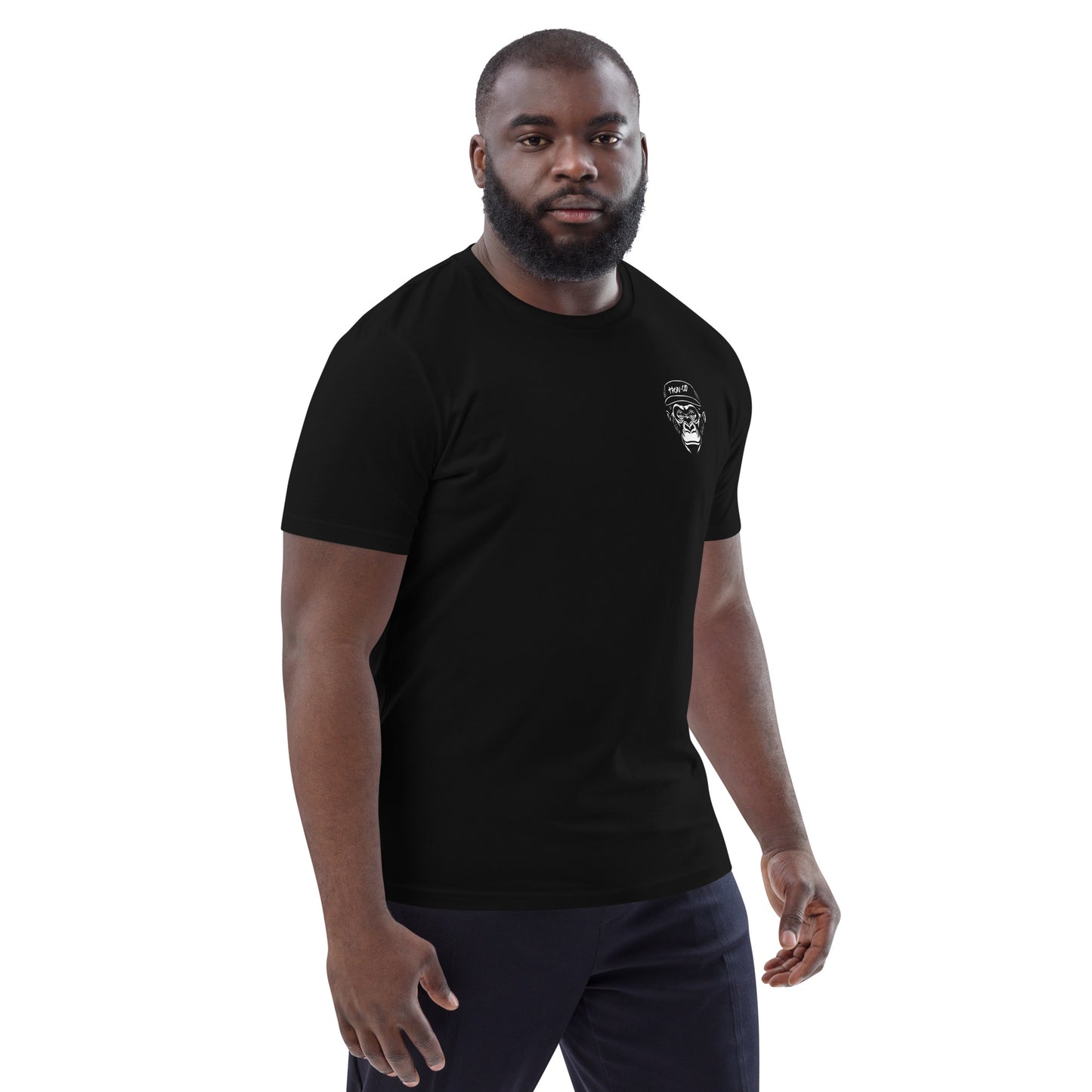 Camiseta negra de algodón orgánico unisex TRON.CO