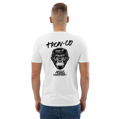 Camiseta blanca de algodón orgánico unisex TRON.CO