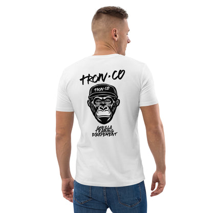 Camiseta blanca de algodón orgánico unisex TRON.CO